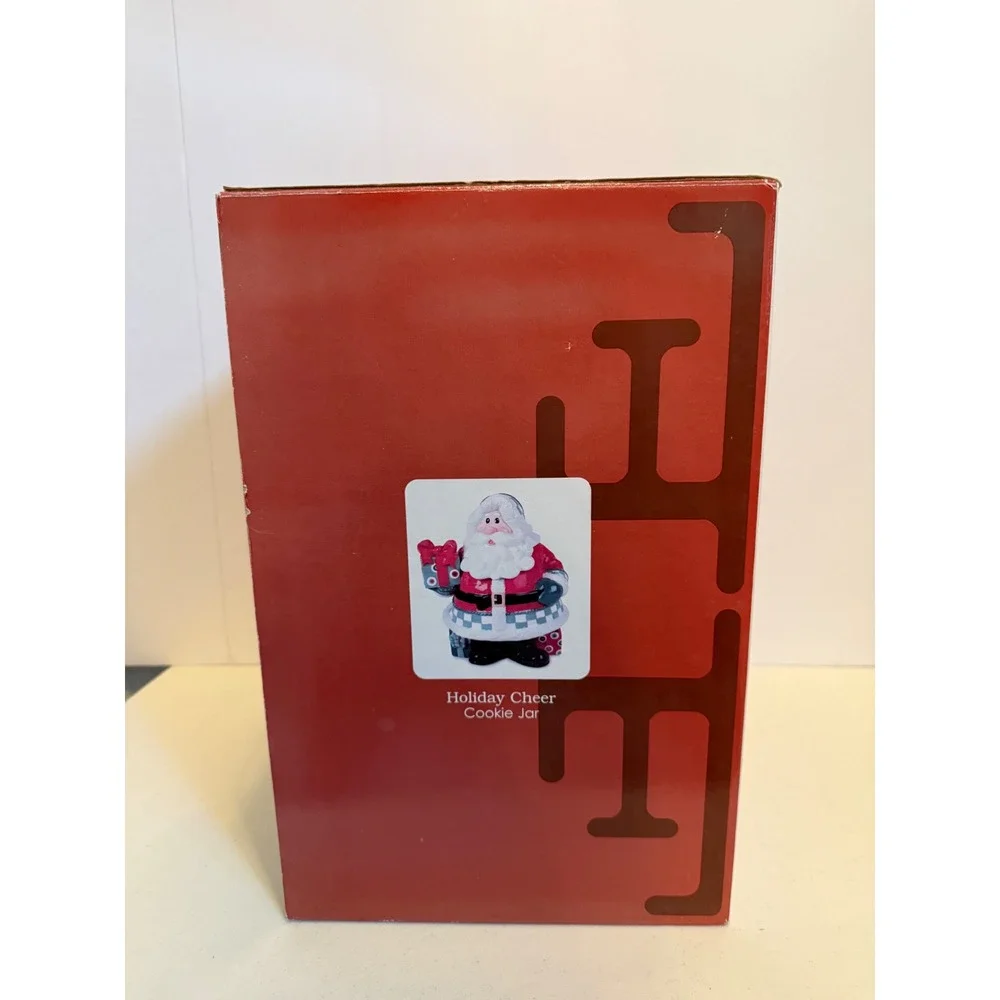Fitz and Floyd Holiday Cheer Santa Claus Cookie Jar Ceramic Christmas
